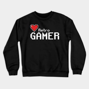 8 Bit Old School Gamer 16 Bit Gaming Retro Vintage Crewneck Sweatshirt